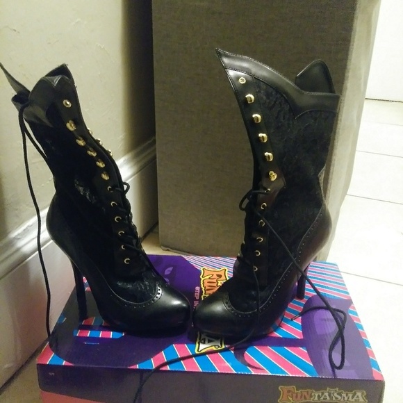 pleaser victorian boots